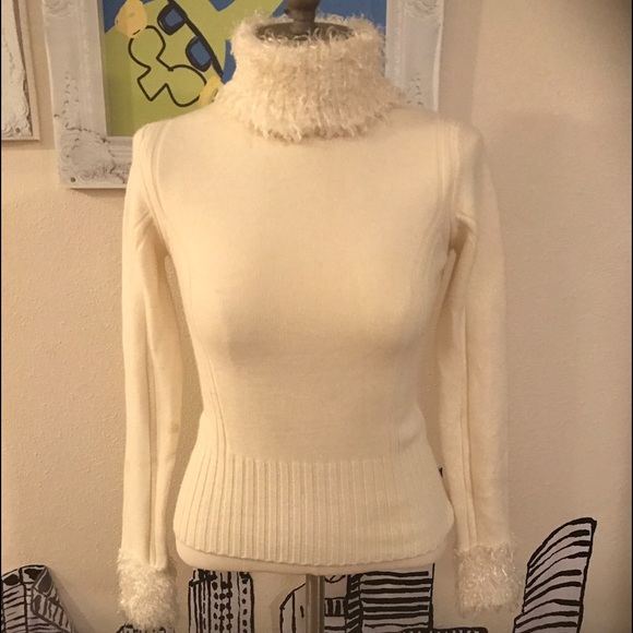 Sweaters - Faux Poodle Hair Turtle Neck Sweater VMC